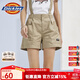 dickies短褲 女式個(gè)性潮酷大褲兜背帶短褲下裝短褲10297 沙色 （常規版型喜歡寬松建議拍大一碼) 26
