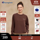 Champion冠軍插肩袖長(cháng)袖T恤女2025秋季新款美拉德圓領(lǐng)打底衫潮牌 粉末可可 M