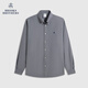 布克兄弟（BrooksBrothers）男士秋冬牛津紡扣結領(lǐng)logo休閑襯衫 L 0001-灰色