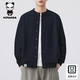 HIPANDA2026秋季新款日系復古華夫格衛衣男簡(jiǎn)約寬松百搭美式外套男裝 黑色 【秋季新品】 L 建議體重議120-140斤