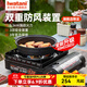 巖谷（Iwatani） 戶(hù)外雙重防風(fēng)爐便攜卡式爐具安全防爆3.5kW大火力野炊露營(yíng)燒烤肉 巖谷防風(fēng)卡式爐ZKZ-2F旗艦限定款精致黑