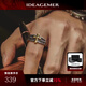 IDEAGEMER925銀天使十字架戒指男士個(gè)性復古小眾設計感創(chuàng  )意涂鴉男生指環(huán)潮 天使十字架戒指【銀加銅款】