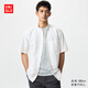優(yōu)衣庫男裝女裝棉麻立領(lǐng)襯衫/短袖襯衣開(kāi)衫休閑474528 464939 474528/00白色 M