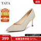 他她（TATA）閃鉆優(yōu)雅氣質(zhì)高跟鞋女鞋婚鞋秀禾鞋單鞋2025春新7DDC7AQ5 金色 37