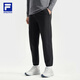 FILA 斐樂(lè )官方男士針織長(cháng)褲冬季新款健身跑步健身運動(dòng)褲靈動(dòng)褲子 深黑-BK XL 180/88A/XL