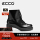 愛(ài)步（ECCO）靴子女 2025新款時(shí)尚百搭牛皮粗跟女靴 都市首爾223553 黑色22355301001 37