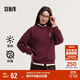 森馬（Semir）[商場(chǎng)同款]女oversize發(fā)熱抗菌2024冬季繡花抓絨上衣101724116004