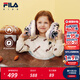 FILA斐樂(lè )兒童童鞋運動(dòng)跑鞋子2025冬季新款男女小童加絨籃球鞋豌豆 黑/灰熏紫-BA 32 內長(cháng)20.0cm
