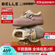 百麗（Belle）章若楠同款喵喵吐司毛毛勃肯鞋女2025冬新加絨棉鞋B2829DM5預售 粉色【章若楠同款】 37