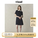 ELAND【波點(diǎn)裙】衣戀連衣裙女甜美圓角領(lǐng)門(mén)襟荷葉邊2025夏季新款 藏青色(59)Navy M /165