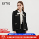 愛(ài)特愛(ài)（EITIE）精致千金感通勤直筒小香風(fēng)粗花呢短外套秋季新款女裝C2303210 極簡(jiǎn)黑 L 165