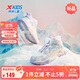 特步（XTEP）童鞋凌峰2.0冬季加絨棉鞋女童校園保暖運動(dòng)鞋 帆白/雪青紫 37