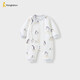 童泰（TONGTAI）嬰兒連體秋冬寶寶保暖衣服夾棉哈衣爬服TS43J187-DS灰色80cm