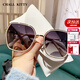 CHALL KITTY太陽(yáng)鏡女時(shí)尚大框女士墨鏡防紫外線(xiàn)防強光開(kāi)車(chē)駕駛騎行太陽(yáng)眼鏡女 白框漸變-品牌禮盒裝高檔高級感