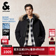 杰克·瓊斯（JACK&JONES）男裝25年冬季新款中長(cháng)款羽絨服男防潑水嚴寒大毛領(lǐng)連帽羽絨服外套 E43純黑色 L （180）
