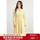 獨束大碼女裝法式慵懶感連衣裙兩件套2025春優(yōu)雅氣質(zhì)馬甲連衣裙套 麥稈黃（連衣裙） 2XL (尺碼：4)