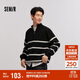 森馬（Semir）森柔|毛衫男冬季含羊毛針織衫半開(kāi)襟毛衣情侶內搭101724107206