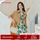 EP雅瑩女裝 寬松雙排扣短款風(fēng)衣外套 秋裝2025新款7199Z 卡其色 L
