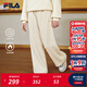 FILA【抗菌功能】斐樂(lè )兒童童裝2025年冬季新款女童中大童加絨長(cháng)褲 麥芽糖白-IV 165