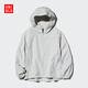 優(yōu)衣庫女裝便攜式防紫外線(xiàn)連帽外套/防水款輕薄防曬衣478553 478553/02淺灰色 M