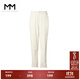 麥檬MM麥檬秋冬高腰顯瘦米燈芯絨直筒休閑褲九分褲女小個(gè)子599A250401 米白 M