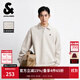 杰克·瓊斯（JACK&JONES）男裝25年秋冬季衛衣男肌理提花寬松長(cháng)袖拉鏈半高領(lǐng)套頭休閑打底衫 068月光灰 POLO領(lǐng) XL （185）