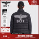 BOY LONDON秋季情侶款外套短款老鷹logo印花休閑羽絨服N28004 黑色 M