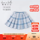 戴維貝拉（DAVE＆BELLA）大童秋裝兒童裙子女孩中大童jk百褶裙女童半身裙時(shí)尚女孩格裙 藍(lán)色格 160 cm（建議身高150-160cm）