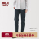 無(wú)印良品（MUJI）女式 彈力牛仔修身直筒褲 女款牛仔褲子長(cháng)褲25年春季 深藏青色 27 (165/68A)