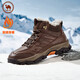 駱駝牌 戶(hù)外男鞋雪地靴耐磨防滑登山鞋保暖棉鞋 P14W307618 棕色 40