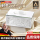 GERTHRON德國品牌紙巾盒客廳高檔輕奢擺件餐桌收納盒抽紙盒高級感高顏值 【奢華銀鉆】紙巾盒