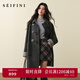 詩(shī)凡黎（'SEIFINI）【牛角滿(mǎn)分】雙面綿羊毛牛角扣大衣25秋新款學(xué)院風(fēng)中長(cháng)外套 灰色預售[11月3日]發(fā) M
