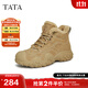 他她（TATA）厚底保暖運動(dòng)靴女靴子加絨短靴高幫鞋冬新款CGM01DD4 卡其色（絨里） 37