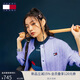 TOMMY JEANS【粗絞花】Tommy秋冬女復古學(xué)院風(fēng)肌理寬松圓領(lǐng)針織開(kāi)衫外套