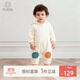 乖奇熊寶寶純棉抓絨衣服春秋外出連體衣嬰兒保暖連帽哈衣秋冬款裝衛衣