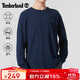 添柏嵐（Timberland）T恤男春夏柔軟舒適休閑透氣耐磨圓領(lǐng)長(cháng)袖上衣A5XVK 深藍寶石 XL