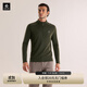 KAILAS凱樂(lè )石XM3美麗諾羊毛長(cháng)袖T恤男立領(lǐng)中厚款保暖速干秋冬滑雪打底 瓦松綠 M