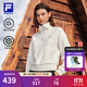 FILA 斐樂(lè )官方女子套頭衛衣2025冬新款健身運動(dòng)基礎針織長(cháng)袖上衣 淺粉灰-GY M 165/84A/M