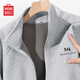 名創(chuàng  )優(yōu)品（MINISO）外套男冬季2025新款立領(lǐng)加絨海島絨拉鏈開(kāi)衫衛衣男士加厚抓絨衣潮 【內里薄絨】麻灰(mt簡(jiǎn)約美式胸標) L /175(30天質(zhì)量問(wèn)題全額退)