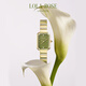 LOLA ROSE羅拉玫瑰方糖小綠表女士手表女生日禮物節日禮物送女友 LR4700-綠瑪瑙