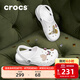 卡駱馳（CROCS）洞洞鞋貝雅男鞋女鞋輕便耐磨一腳蹬拖鞋休閑鞋|10126 白-100 37 /38(230mm)