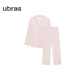 ubras云棉草本經(jīng)典開(kāi)襟軟棉棉內衣家居服女士情侶睡衣套裝淺桃粉色M