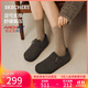 斯凱奇（Skechers）單鞋勃肯鞋女士2025新款秋季牛皮一腳蹬休閑鞋厚底豆豆鞋159018
