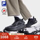 斐樂(lè )（FILA）官方男鞋加絨跑步鞋2025冬季新款探險家3代中幫厚底休閑運動(dòng)鞋 駿馬黑-BB 42