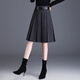 氣質(zhì)高腰西裝百褶裙半身裙女2025冬新款百搭半裙壓褶顯瘦a字裙 灰色 熱賣(mài) M  2尺/建議90-104斤