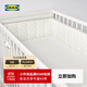 宜家（IKEA）LENAST雷納斯特寶寶防撞床圍頭保護安全靠墊嬰兒床護欄 帶有圓點(diǎn)/白色灰色60x120cm