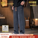 NASAOVER秋冬季新款雪尼爾休閑褲男士直筒寬松長(cháng)褲子中青年高端燈芯絨衛褲 深灰色常規 【官方優(yōu)選】 M 【100-115斤】