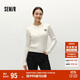 森馬（Semir）毛衣女冬季短款半開(kāi)襟刺繡修身套頭衫女生風(fēng)顯瘦上衣107724107001