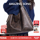 Amazing Song乙頌漿果托特包復古時(shí)尚大牌女包水洗紋牛皮托特包輕奢手提單肩包 榛果色【可放16寸筆記本電腦】