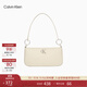 Calvin Klein時(shí)尚腋下包禮物通勤洋氣包包金屬字母拉鏈CK女包單肩法棍包DH3237 67U-牛奶白 OS